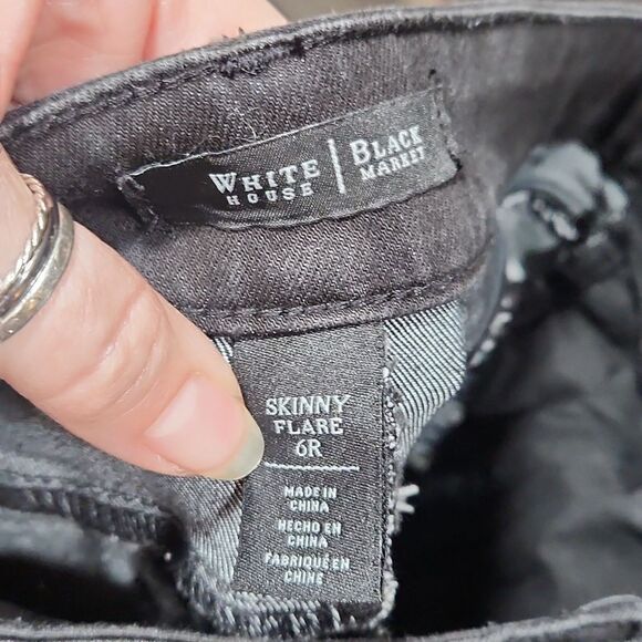 EUC WHBM Black Skinny Flare Jeans - Picture 5 of 10